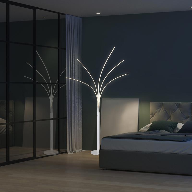 FB1028-5WH Floor Lamp White